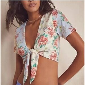 NWOTD Free People HAH Hot As Hell L All Tied Up Kimono Reversible Top 124116